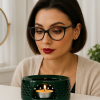 PODGRZEWACZ ceramiczny DO DZBANKA podstawka CZAJNIKA na ŚWIECZKI TEALIGHT
